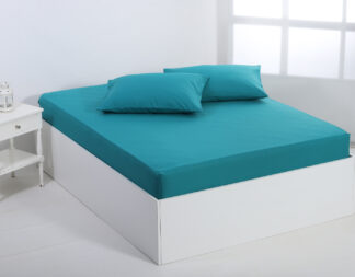 Βαμβακερό σεντόνι essentials (165cm x 267cm) teal blue Βαμβακερό σεντόνι essentials (165cm x 267cm) teal blue