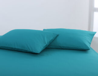 Βαμβακερό σετ μαξιλαροθήκες essentials (52cm x 72cm) teal blue