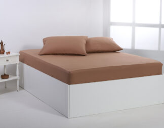 Βαμβακερό σεντόνι essentials (105cm x 200cm + 35cm) praline Βαμβακερό σεντόνι essentials (105cm x 200cm + 35cm) praline