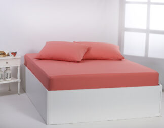 Βαμβακερό σεντόνι essentials (165cm x 267cm) coral almond Βαμβακερό σεντόνι essentials (165cm x 267cm) coral almond