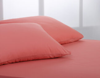 Βαμβακερό σετ μαξιλαροθήκες essentials (52cm x 72cm) coral almond