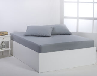 Βαμβακερό σεντόνι essentials (105cm x 200cm + 35cm) quarry Βαμβακερό σεντόνι essentials (105cm x 200cm + 35cm) quarry