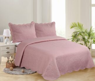 Υπέρδιπλο κουβερλί (220cm x 240cm + 2 x 50cm x 70cm)Solid Amethyst/Cream Υπέρδιπλο κουβερλί (220cm x 240cm + 2 x 50cm x 70cm)Solid Amethyst/Cream