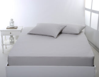 Σεντόνι με λάστιχο jersey (100cm x 200cm + 35cm) light grey