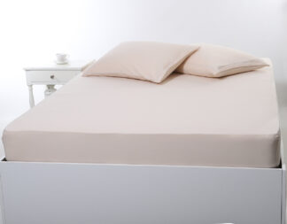 Σεντόνι με λάστιχο jersey (160cm x 200cm + 35cm) light beige