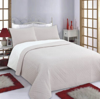 Κουβερλί σετ (160cm x 220cm + 1 x 50cm x 70cm) Lines beige/ivory Κουβερλί σετ (160cm x 220cm + 1 x 50cm x 70cm) Lines beige/ivory