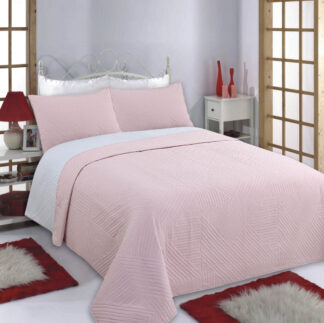 Κουβερλί σετ (220cm x 240cm + 2 x 50cm x 70cm) Lines pink/grey Κουβερλί σετ (220cm x 240cm + 2 x 50cm x 70cm) Lines pink/grey