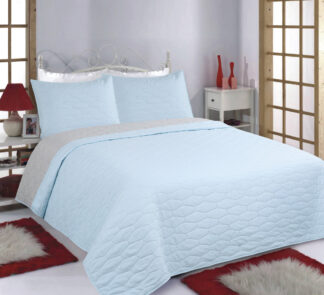 Κουβερλί σετ (240cm x 260cm + 2 x 50cm x 70cm) Ruby sky blue/ grey Κουβερλί σετ (240cm x 260cm + 2 x 50cm x 70cm) Ruby sky blue/ grey