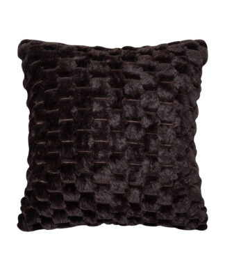 Γούνινη διακοσμητική μαξιλαροθήκη mink (65cm x 65cm) καφέ Γούνινη διακοσμητική μαξιλαροθήκη mink (65cm x 65cm) καφέ
