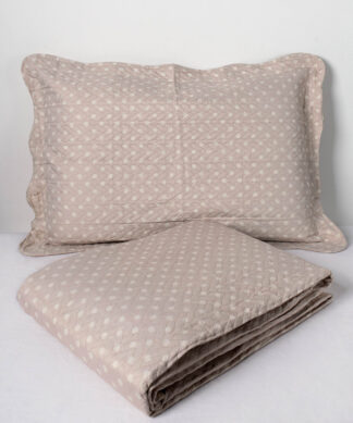Κουβερλί σετ (220cm x 240cm + 2 x 50cm x 70cm) dot beige Κουβερλί σετ (220cm x 240cm + 2 x 50cm x 70cm) dot beige