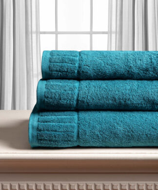 Βαμβακερή πετσέτα Μελωδία 600gsm (75cm x 150cm) teal Βαμβακερή πετσέτα Μελωδία 600gsm (75cm x 150cm) teal