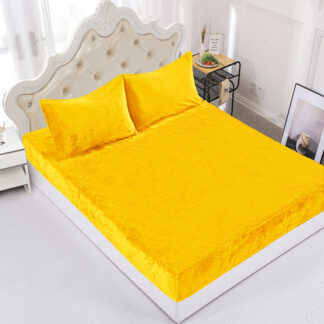 Fleece σεντόνι με λάστιχο και μαξιλαροθήκες (160cm x 200cm + 35cm) yellow Fleece σεντόνι με λάστιχο και μαξιλαροθήκες (160cm x 200cm + 35cm) yellow