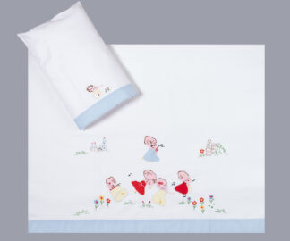 Bebe σεντόνι (85cm x 135cm + 26cm x 40cm) σιέλ Bebe σεντόνι (85cm x 135cm + 26cm x 40cm) σιέλ