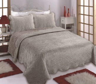 Κουβέρτα βελούδο με sherpa NX2211 (220cm x 240cm + 2x50cm x 70cm) beige