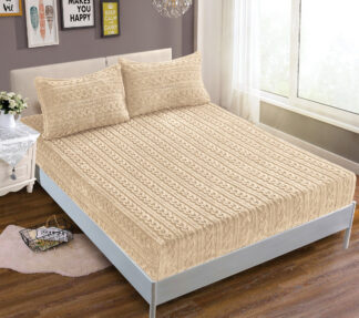 Σεντόνι fleece braid (160cm x 200cm) ivory
