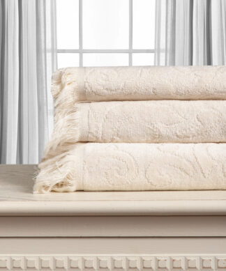 Βαμβακερή ζακάρ πετσέτα Alicia 520gsm (50cm x 100cm) cream Βαμβακερή ζακάρ πετσέτα Alicia 520gsm (50cm x 100cm) cream