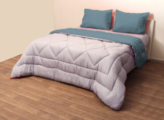 Πάπλωμα Δίχρωμο Μονό 160x240 Microfiber Γκρι/Πετρόλ Πάπλωμα Δίχρωμο Μονό 160x240 Microfiber Γκρι/Πετρόλ