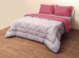 Πάπλωμα Δίχρωμο Μονό 160x240 Microfiber Φούξια/Γκρι Πάπλωμα Δίχρωμο Μονό 160x240 Microfiber Φούξια/Γκρι