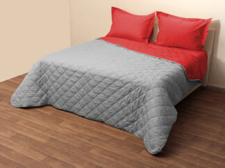 Κουβερτώριο Δίχρωμο Μονό 160x240 Microfiber Γκρι/Κόκκινο Κουβερτώριο Δίχρωμο Μονό 160x240 Microfiber Γκρι/Κόκκινο