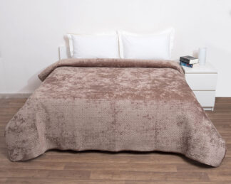 Κουβερτώριο Velvet Ημίδιπλο 160x220 Verona Beige Κουβερτώριο Velvet Ημίδιπλο 160x220 Verona Beige