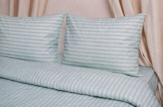 Σεντόνι Υπέρδιπλο 235x270 Polycotton Σατέν ριγέ 850 Μέντα