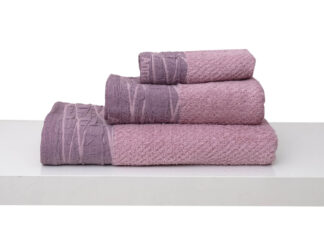 Πετσέτα 30x50 Nefeli 3 Lilac Pink Πετσέτα 30x50 Nefeli 3 Lilac Pink
