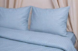 Σετ Σεντόνια Μονά Με Λάστιχο 100x200+25 Polycotton Σατέν ριγέ 850 Μπλε Σετ Σεντόνια Μονά Με Λάστιχο 100x200+25 Polycotton Σατέν ριγέ 850 Μπλε