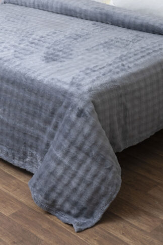 Κουβέρτα Μονή 150×210 Αύρα Γκρι Ανοιχτό