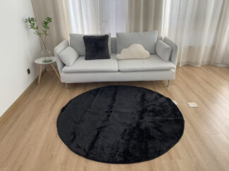 Χαλί Ροτόντα Φ160 Γουνάκι Felicity Black Χαλί Ροτόντα Φ160 Γουνάκι Felicity Black