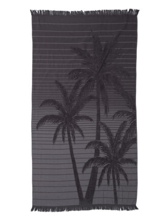 Πετσέτα Θαλάσσης 90x170 Miami 2 Dark Grey Πετσέτα Θαλάσσης 90x170 Miami 2 Dark Grey