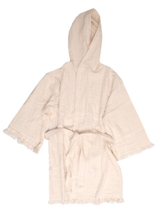 Μπουρνούζι Μουσελίνα Small/Medium Adelina 4 Ivory