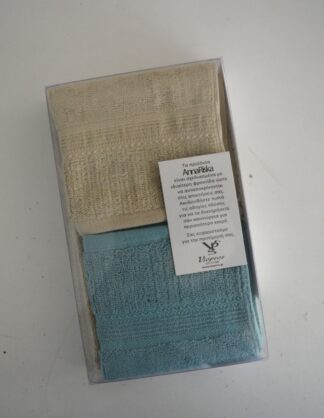 Σετ 3 Πετσέτες Χεριών 30x50 Συσκευασία Δώρου Modal Beige-Aqua Blue Σετ 3 Πετσέτες Χεριών 30x50 Συσκευασία Δώρου Modal Beige-Aqua Blue