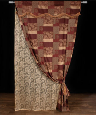 Κουρτίνα eleni (150cm x 280cm) με τούνελ Μπορντώ Κουρτίνα eleni (150cm x 280cm) με τούνελ Μπορντώ