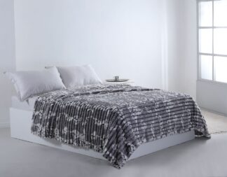Flannel Κουβέρτα 2502 (220cm x 240cm) Γκρι
