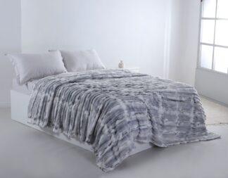 Flannel Κουβέρτα 014 (160cm x 240cm) Γκρι