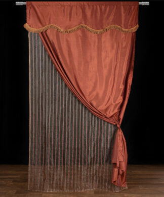 Κουρτίνα maria (150cm x 280cm) με τούνελ καφέ Κουρτίνα maria (150cm x 280cm) με τούνελ καφέ