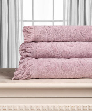 Βαμβακερή ζακάρ πετσέτα Alicia 520gsm (40cm x 60cm) mauve Βαμβακερή ζακάρ πετσέτα Alicia 520gsm (40cm x 60cm) mauve