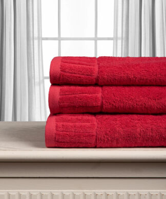 Βαμβακερή πετσέτα Μελωδία 600gsm (50cm x 100cm) red Βαμβακερή πετσέτα Μελωδία 600gsm (50cm x 100cm) red