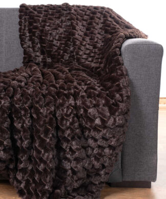 Διακοσμητικό γούνινο ριχτάρι mink (130cm x 160cm) καφέ Διακοσμητικό γούνινο ριχτάρι mink (130cm x 160cm) καφέ