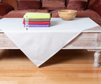 Τραπεζομάντηλα (160cm x 220cm) πουά λαχανί Τραπεζομάντηλα (160cm x 220cm) πουά λαχανί