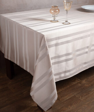 Ριγέ τραπεζομάντηλο dimitra (150cm x 230cm) ivory Ριγέ τραπεζομάντηλο dimitra (150cm x 230cm) ivory