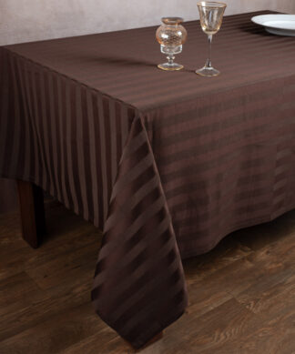 Ριγέ τραπεζομάντηλο dimitra (130cm x 130cm) καφέ Ριγέ τραπεζομάντηλο dimitra (130cm x 130cm) καφέ