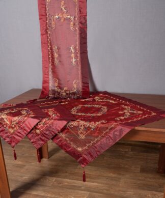 Τραπεζοκαρέ (130cm x 130cm) SL-0639 Μπορντώ Τραπεζοκαρέ (130cm x 130cm) SL-0639 Μπορντώ