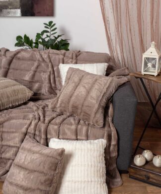 Ριχτάρια stripe (180cm x 180cm) καφέ Ριχτάρια stripe (180cm x 180cm) καφέ