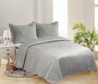 Κουβερλί Supersoft λαχούρι (220cm x 240cm + 2 x 50cm x 70cm) γκρί Κουβερλί Supersoft λαχούρι (220cm x 240cm + 2 x 50cm x 70cm) γκρί