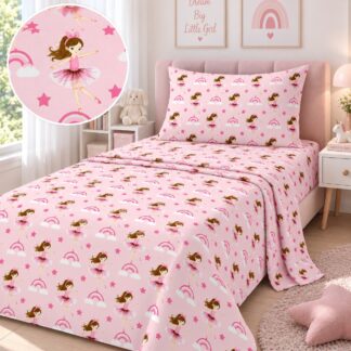 Παιδικά Σετ Σεντόνια Μονά Ballerines Pink 170×260 Παιδικά Σετ Σεντόνια Μονά Ballerines Pink 170×260