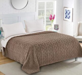 Fleece knitted (160cm x 220cm) σοκολά Fleece knitted (160cm x 220cm) σοκολά